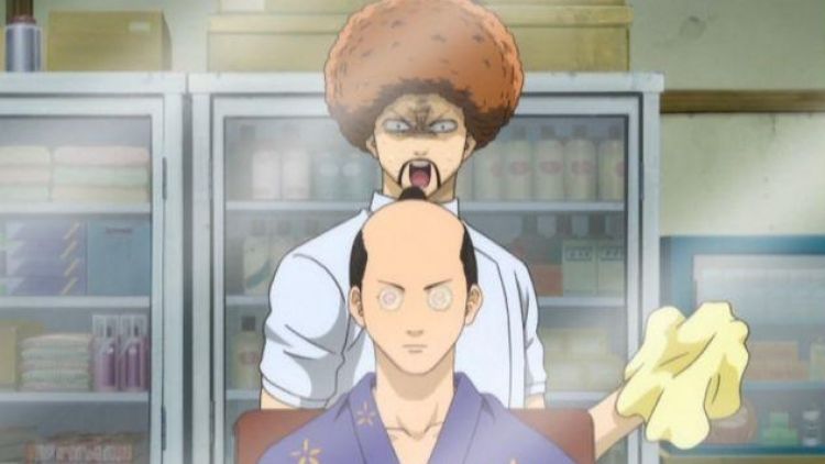 Orang dengan Gaya Rambut Chonmage di Anime Gintama (Website/IMDb) Orang dengan Gaya Rambut Chonmage di Anime Gintama (Website/IMDb)