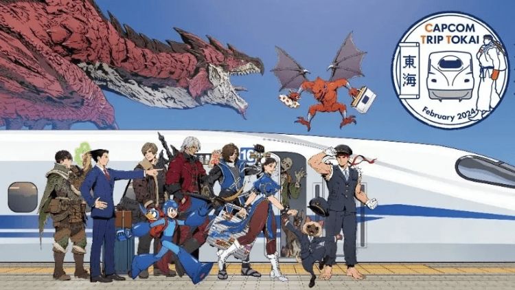 Poster kolaborasi JR Tokai x Capcom