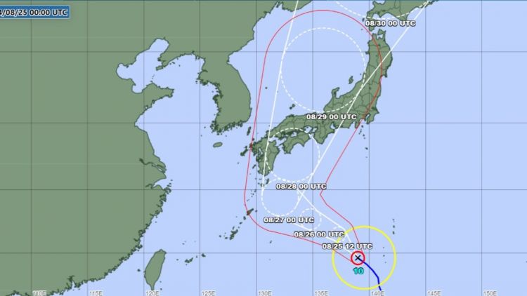 Angin Topan Shanshan bergerak mendekati Jepang.