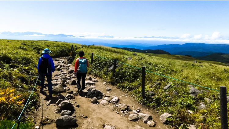 Jalur pendakian di Gunung Kurumayama