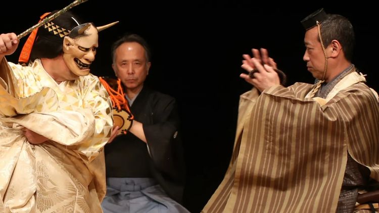 Traditional Noh Performance in Kyoto.