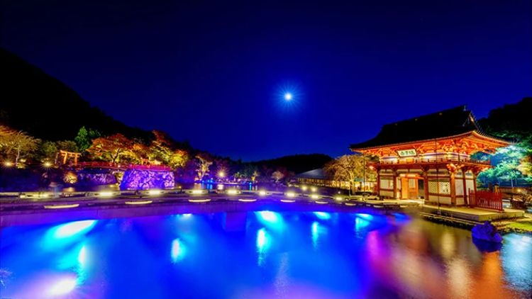 Iluminasi musim gugur di Kuil Katsuo-ji (Hankyu Hanshin Holdings,Inc) Iluminasi musim gugur di Kuil Katsuo-ji