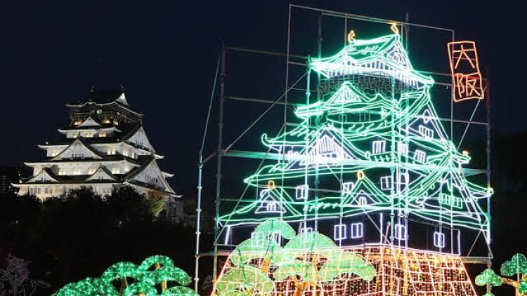 Iluminasi terbaik di Osaka tahun ini