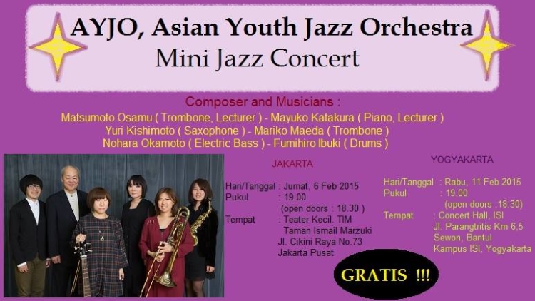 Asian Youth Jazz Orchestra (AYJO) Audition, Lecture and Concert
