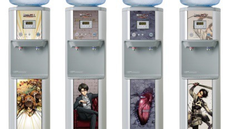 Jaga kesegaran dengan dispenser pendingin air Attack on Titan (2)