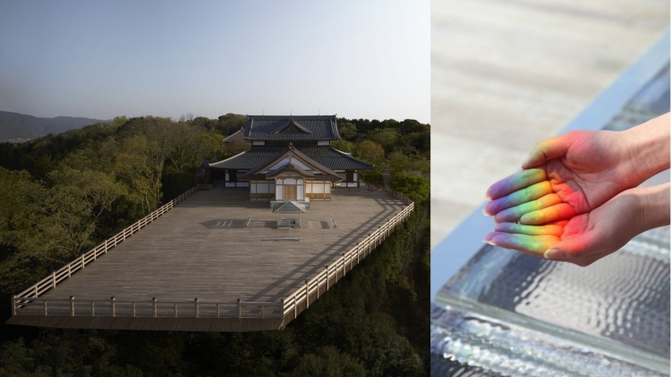 Wow! Di rumah minum teh dari kaca yang transparan ini pelangi bisa muncul di tangan kita!