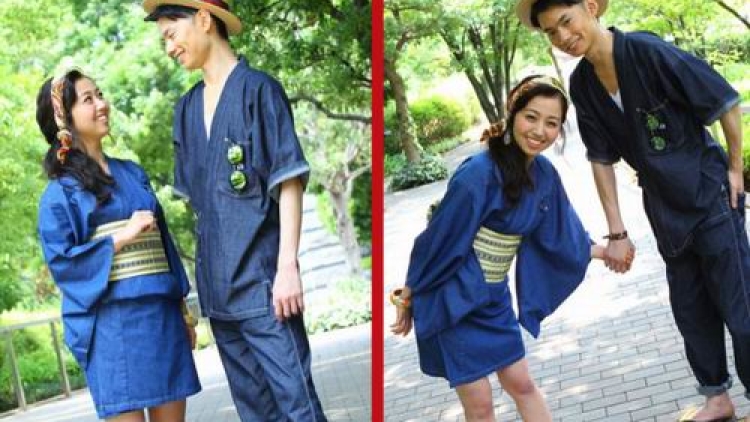 Wow! Kimono dan samue berbahan denim yang cocok untuk musim panas ini memadukan busana barat dan timur! (1)