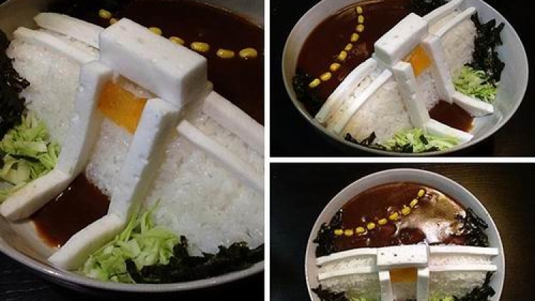 Wow! Restoran di Jepang menyajikan hidangan 'damukare,' kare berbentuk bendungan! (1)