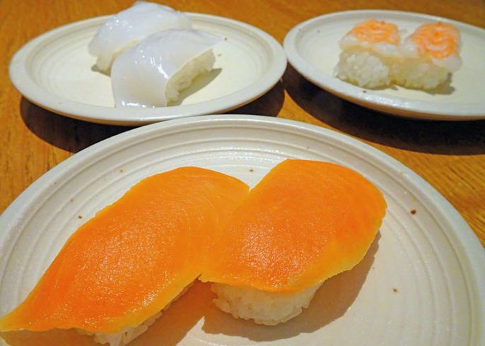 Tiga jenis sushi yang ditawarkan (livejapan.com)
