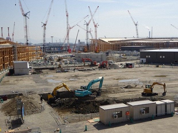 Konstruksi lokasi Osaka Expo 2025 (Hiroshi Hisada/Mainichi).