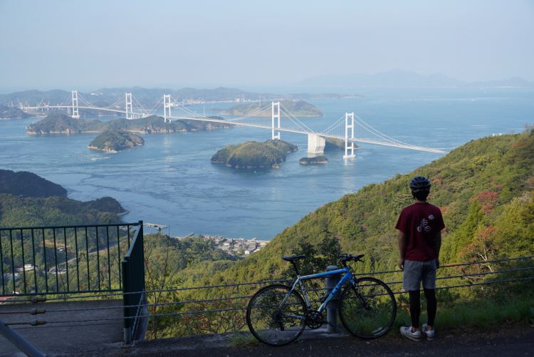 Melihat indahnya pemandangan dari jalur Setouchi Shimanami Kaido (Cycling Ehime).