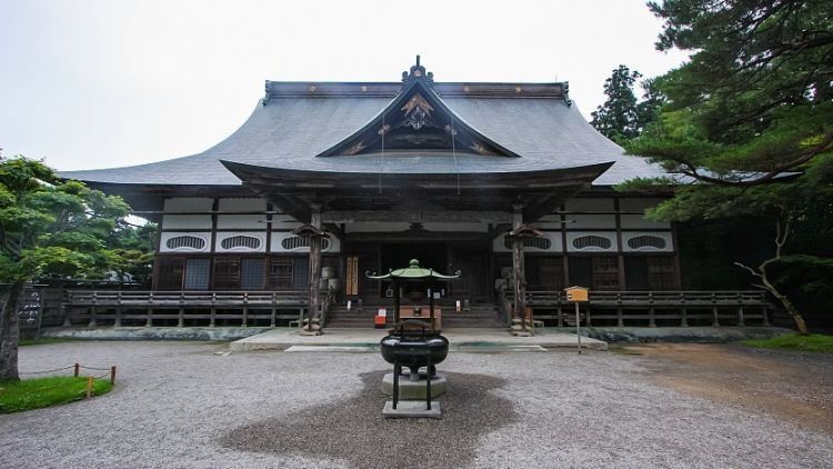 Aula utama Kuil Chuson ji (Japan Guide).