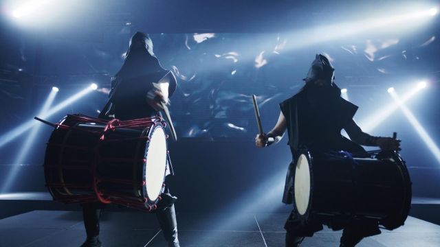 Penampilan permainan taiko dari para ninja (PR Times via SoraNews24).