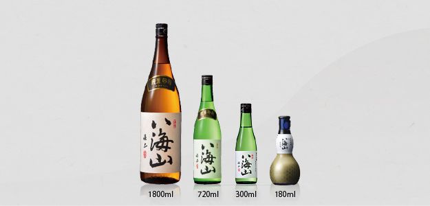 Hakkaisan Junmai Daiginjo yang tersedia dalam beberapa jenis varian volume (hakkaisan.com).