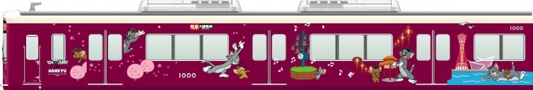 Desain eksterior kereta bertema Tom and Jerry