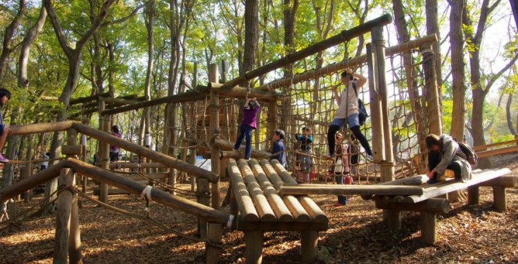 Di Taman Kerajaan Wanpaku anak-anak bisa bermain dengan bebas (Funabashi Andersen Park)