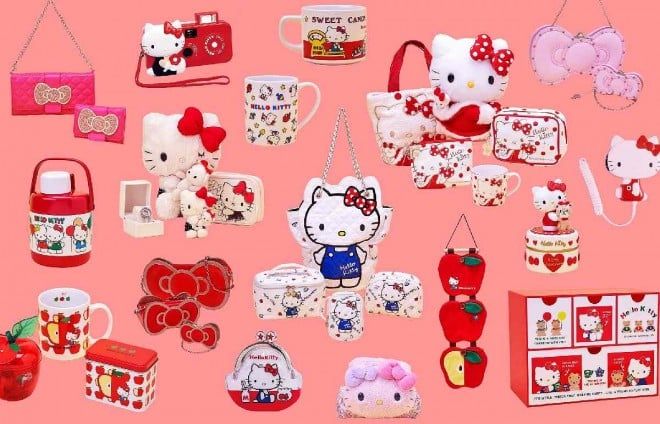 Merchandise ekslusif ulang tahun Hello Kitty yang ke-50