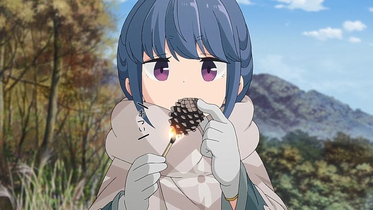 Shima Rin dalam anime Yuru Camp