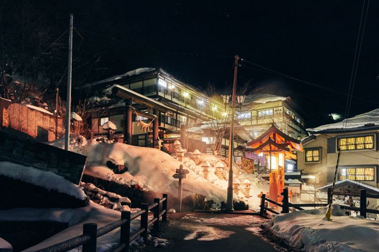 Zao Onsen di musim dingin