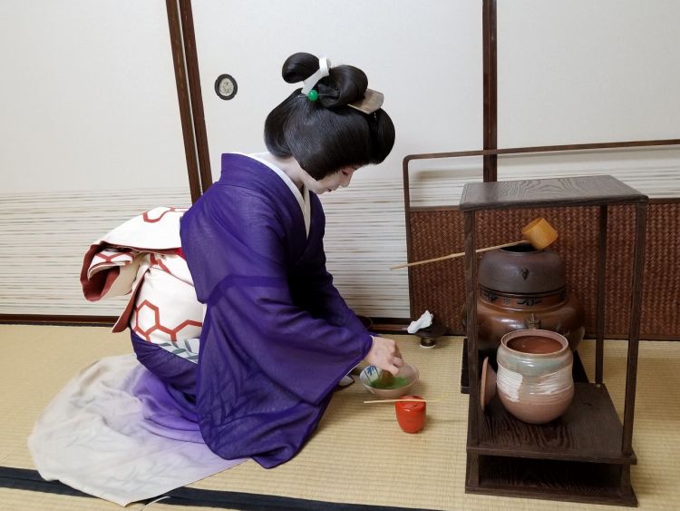 Upacara minum teh Jepang di Tokyo