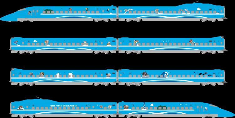 Desain kereta One Piece Shinkansen (JR West)