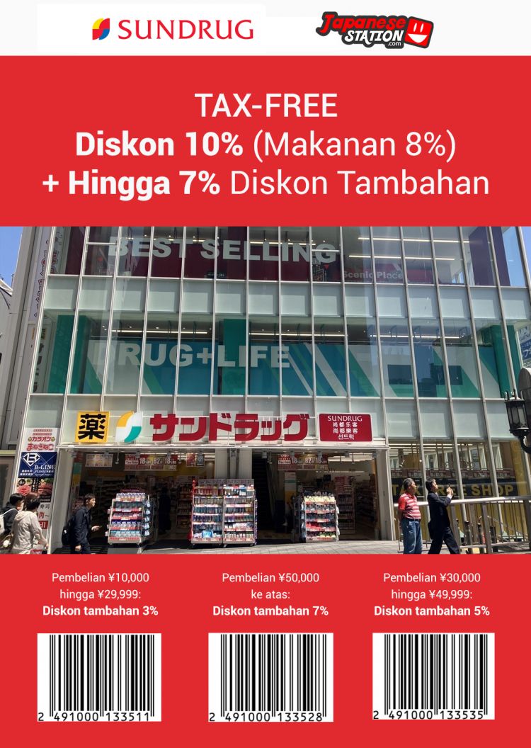 Kupon Diskon Sundrug , Drug Store Jepang