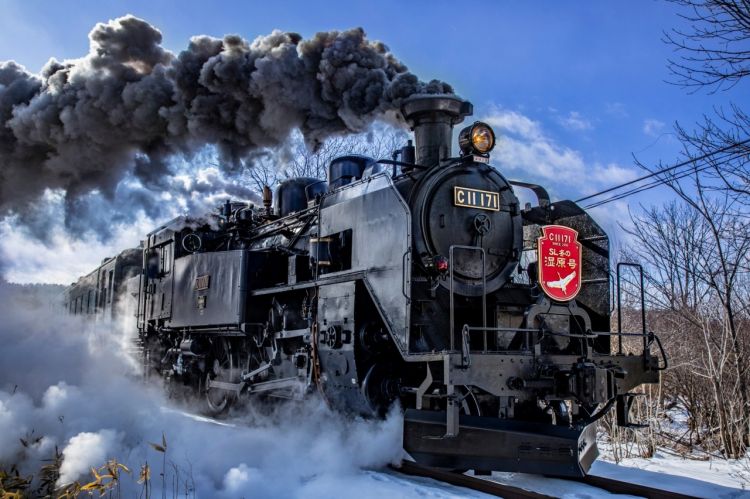 SL Fuyu no Shitsugen kereta musim dingin di Hokkaido