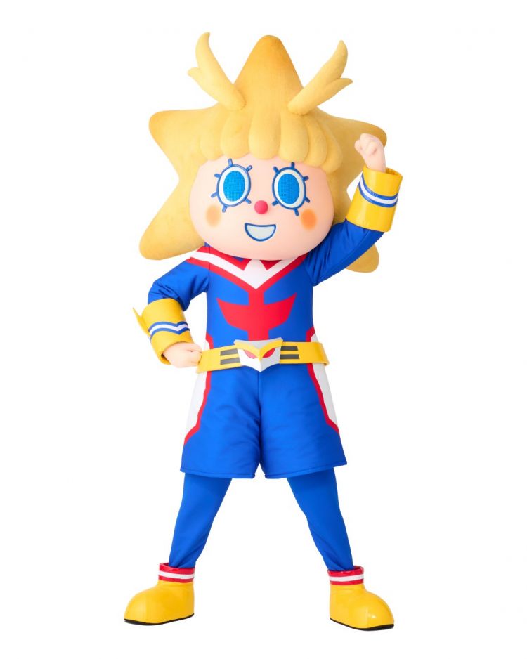 Sorakara-chan memakai kostum All Might