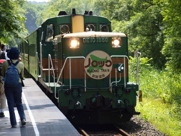 kereta wisata di Hokkaido Kushiro Shitsugen Norokko