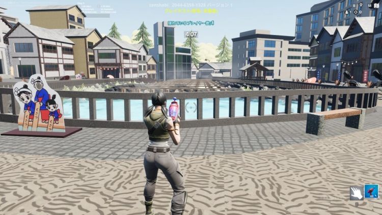 Pemain dapat menikmati pesona Kusatsu Onsen sambil bermain game Fortnite (PR Times)