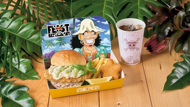Usopp’s Basil Tartar Fish Burger Set: