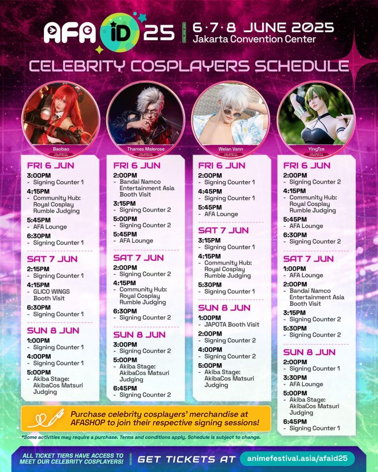 Poster resmi untuk Anime Festival Asia - AFAID25 di Jakarta. Poster resmi untuk Anime Festival Asia - AFAID25 di Jakarta.
