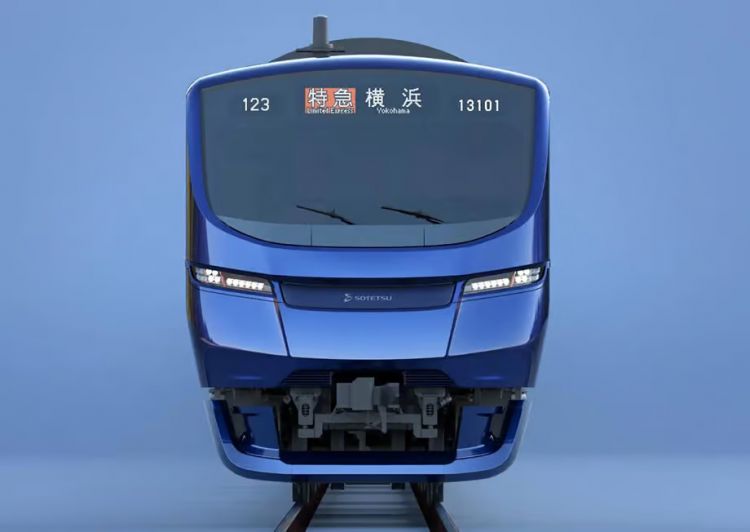 Tampilan kereta listrik Sotetsu seri 13000 Baru (railf.jp) Tampilan kereta listrik Sotetsu seri 13000 Baru (railf.jp)