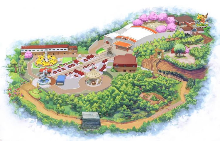 Rancangan desain taman PokéPark KANTO (Pokemon Company) Rancangan desain taman PokéPark KANTO (Pokemon Company)