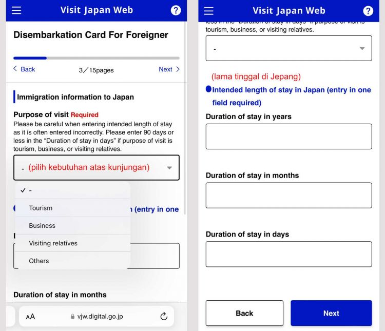 Cara Mengisi Visit Japan Web (VJW)